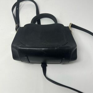 Auxiliary Black Shoulder Bag Sleek Design Leather in Black